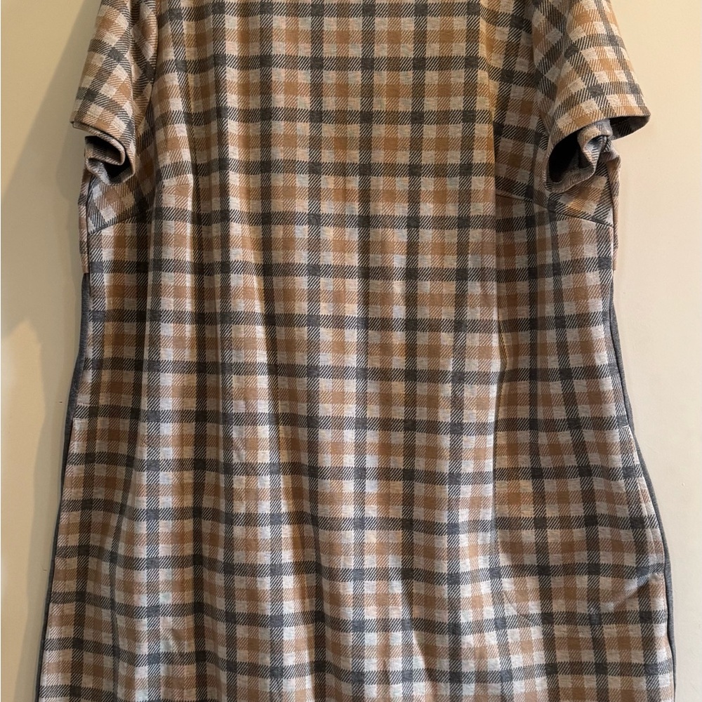 J. Jill Brown and Gray Midi Dress